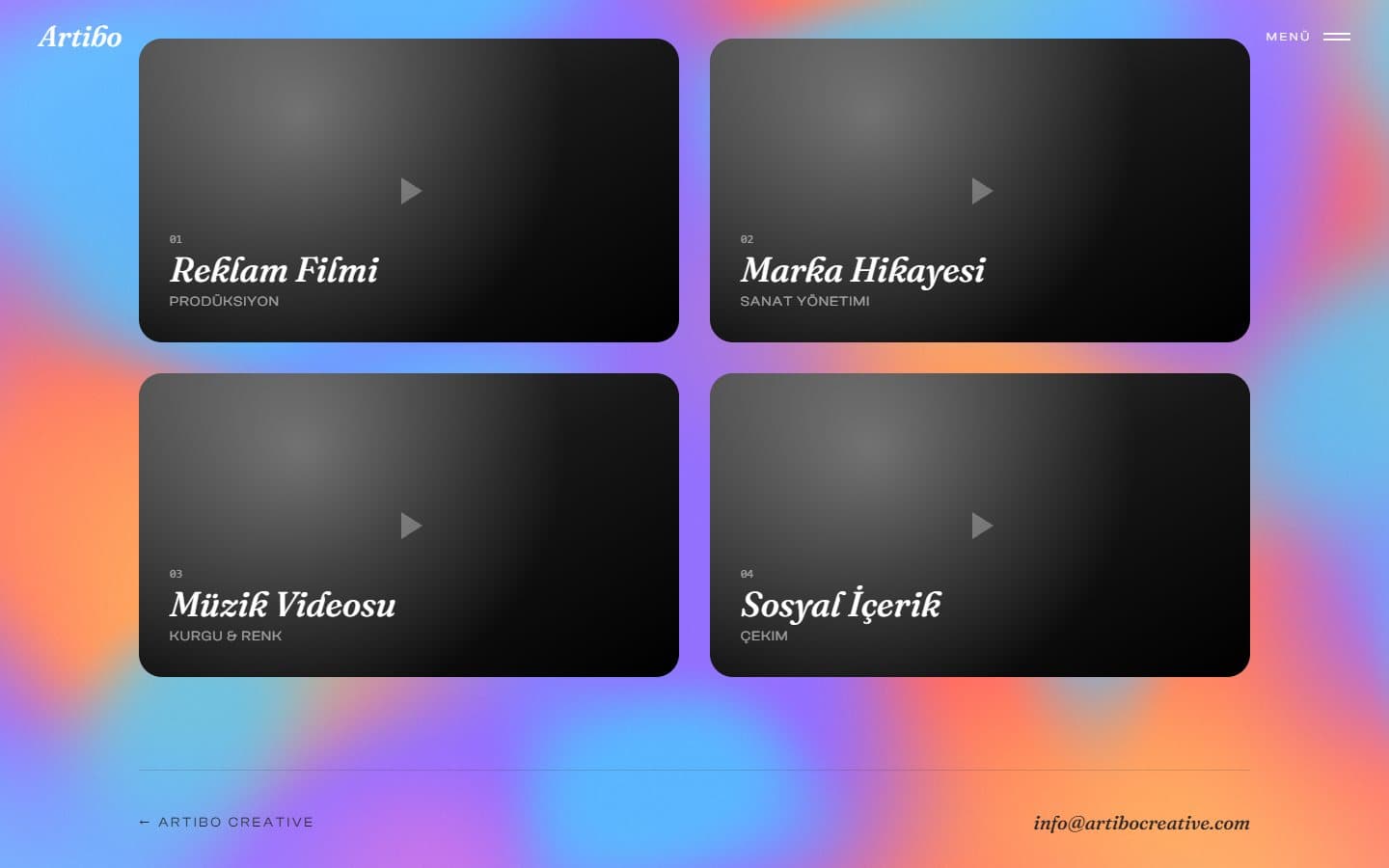 Artibo Sanat — SVG displacement video galerisi